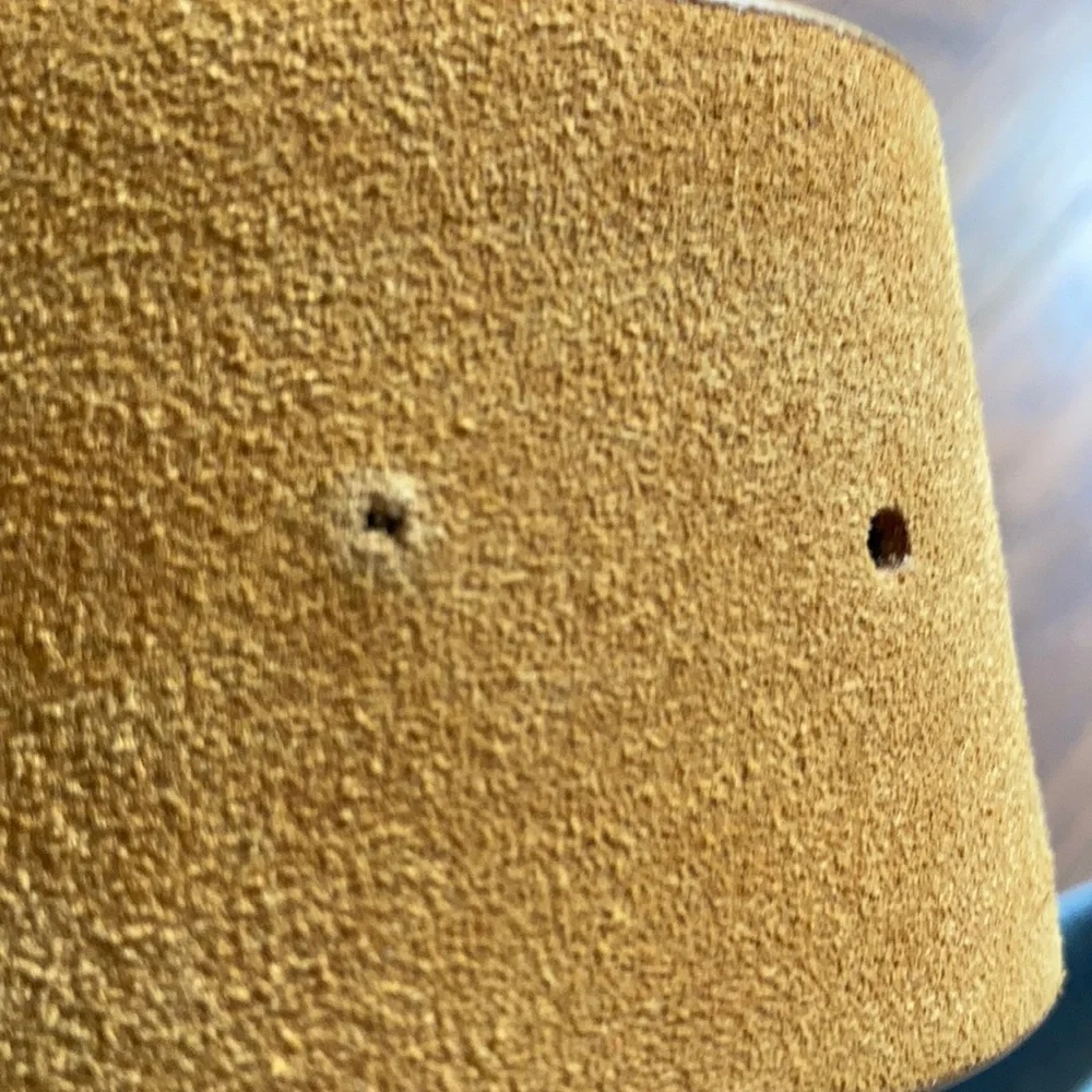 Suede Wide Mustard Yellow Women's Belt with Decorative Studs